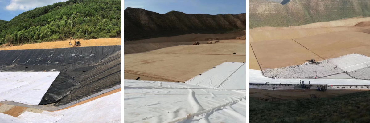 الجيوتكستايل خلف الجدار الاحتياطي