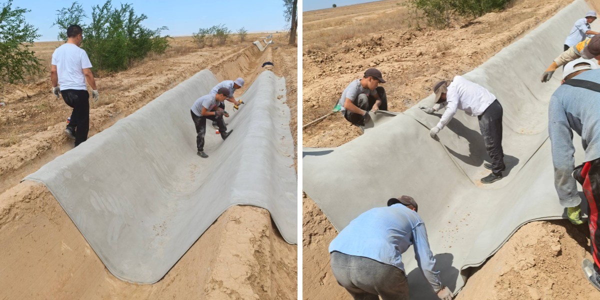 لفة القماش الخرسانية