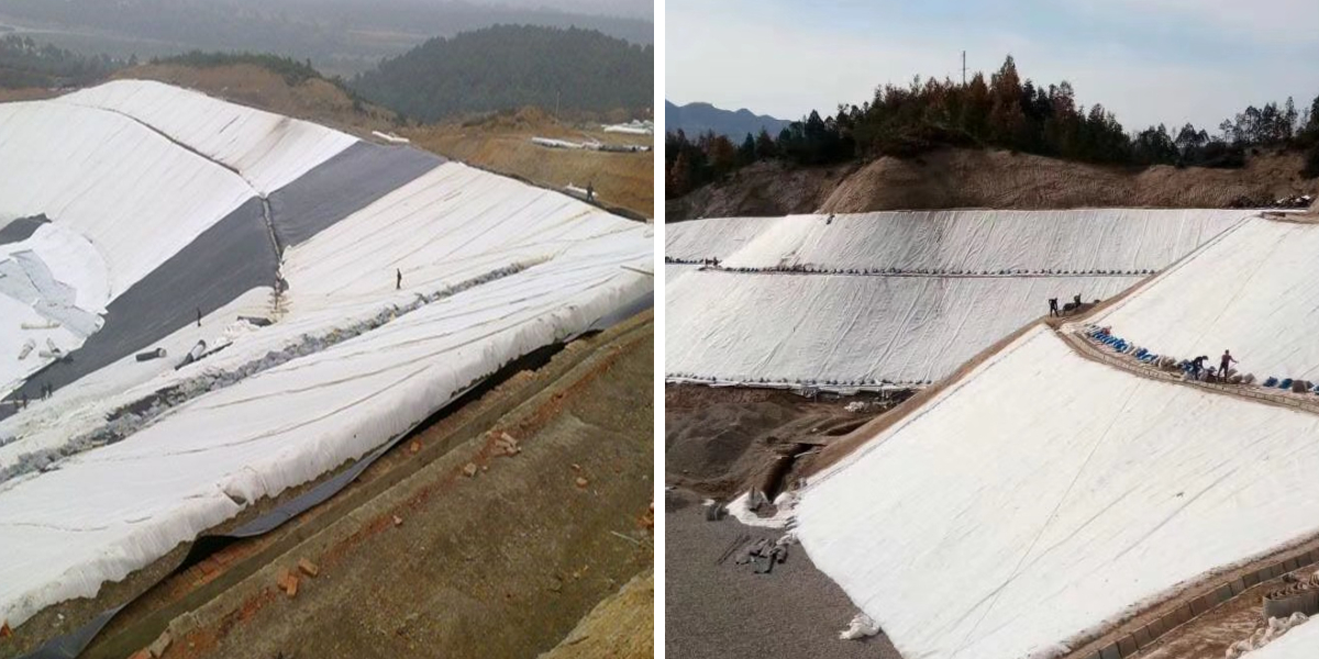 Использование геотекстиля под тротуарной плиткой, гравием и подъездными дорожками для создания устойчивого основания.