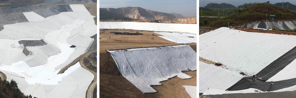 نسيج جيو خلف جدار الاحتجاز