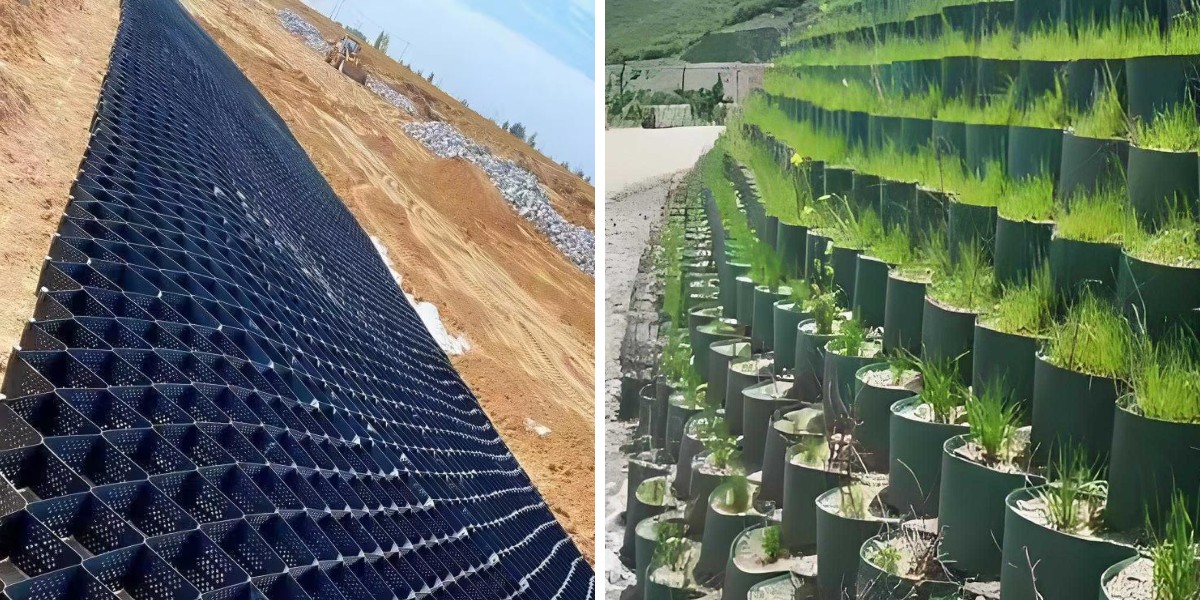 Tecnologia de Reforço de Diques de Controlo de Cheias com Geocélula de HDPE