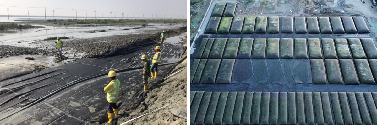 Géotube d'assèchement