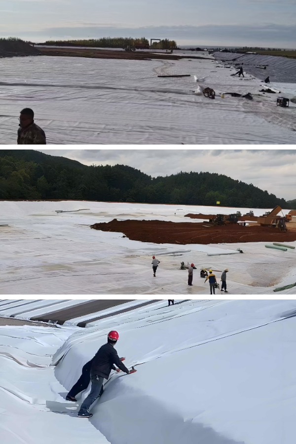 Melhores práticas de instalação para geomembranas compostas: emendas, ancoragem e proteção.