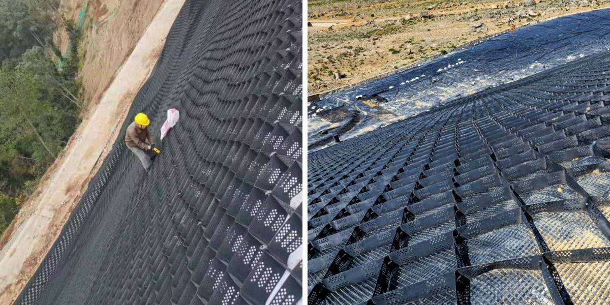 تعمل الخلايا الجغرافية HDPE الصديقة للبيئة على موازنة البناء والحماية البيئية