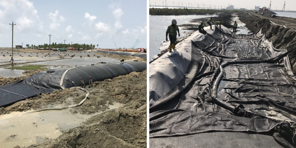 أكياس تجفيف المياه لمواقع البناء: دليل التنفيذ خطوة بخطوة