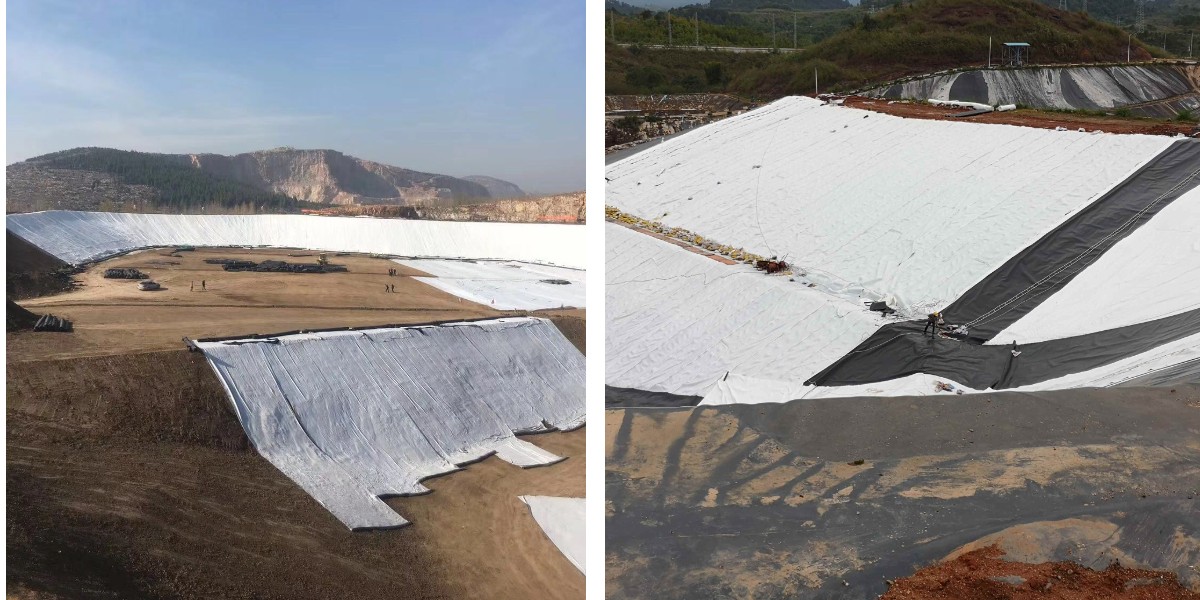 การปรับปรุงความลาดชันของผ้าใยสังเคราะห์